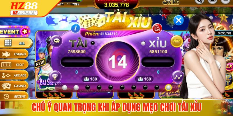 Chú ý quan trọng khi áp dụng mẹo chơi tài xỉu 